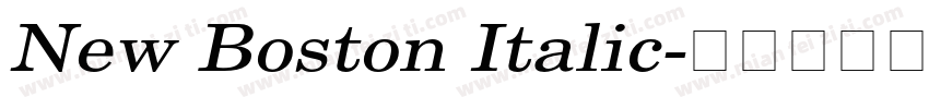 New Boston Italic字体转换